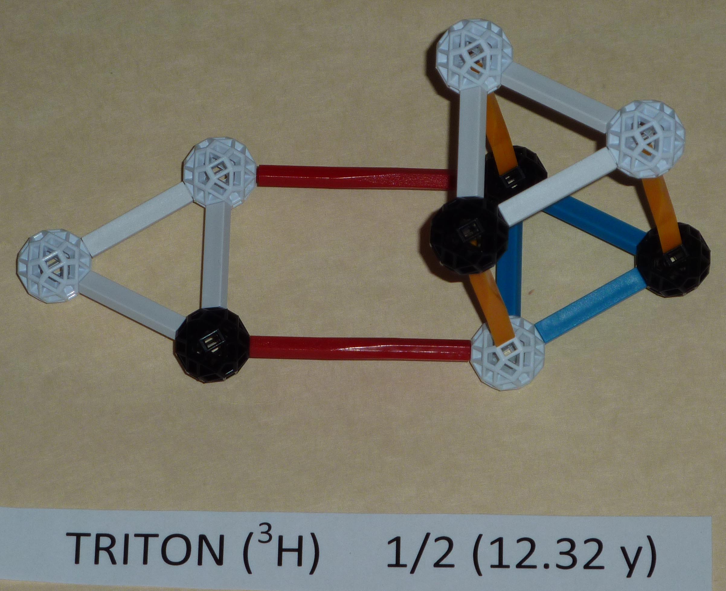 Tritium - neutrons top and side.
