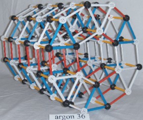 The completed core at argon36
 three Carbon12 Rings