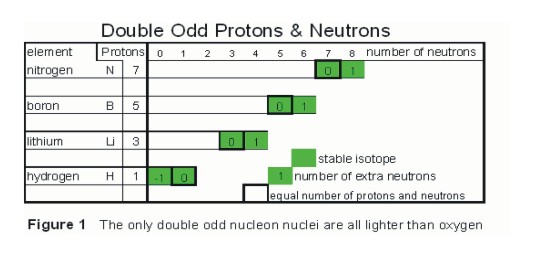 The 4 odd odd nucleons nuclei